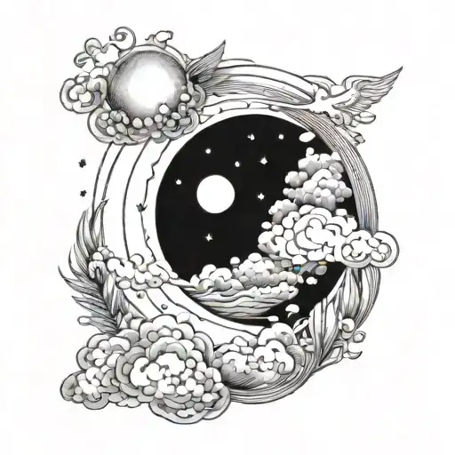 Moon In Heaven Outer Forearm