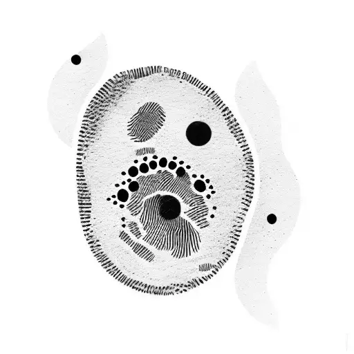 Dog Fingerprint And Moon