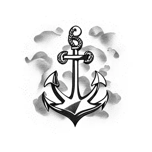 Anchor With Water Lily