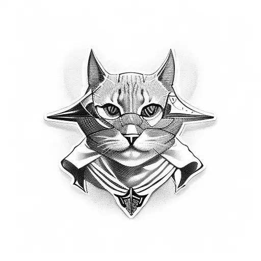 A Football Sticker Of A Cat Wearing An Assassins Creed Hood