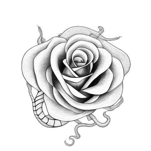 Snake And Roses