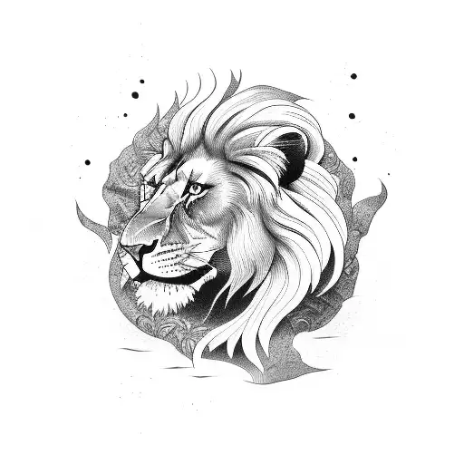 A Lion Surfing On A Wave Of Money