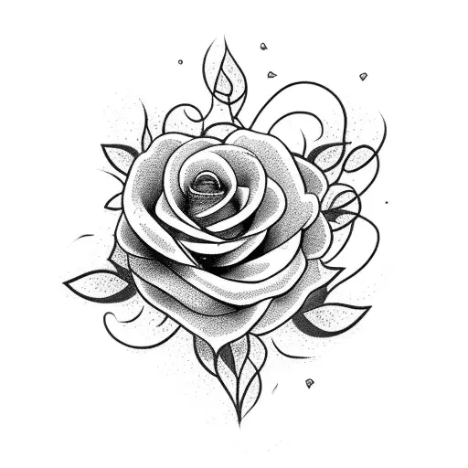 A Bouquet Of Roses Intertwined With Tree Branches