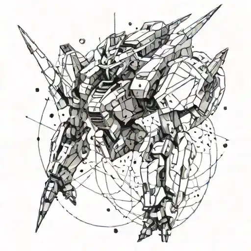 Scorpio Constellation Intertwined With A Mobile Suit Gundam 00 Raiser