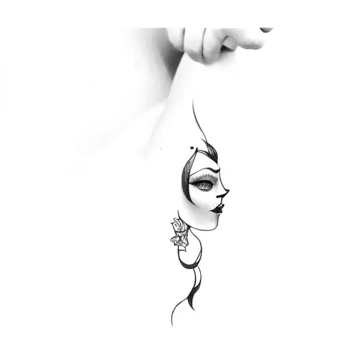 A Woman In A Black Dress