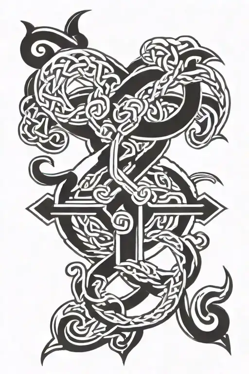 A Celtic Knot Design Incorporating Chinese Symbols