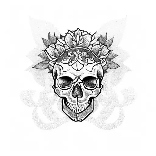 Skull With Marijuana