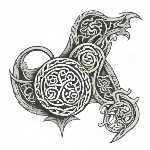 Celtic Triskelion And A Warrior's Armband