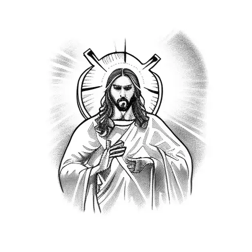 Jesus On The Cross With The World On His Shoulders