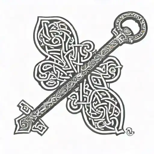 Celtic Key With An E