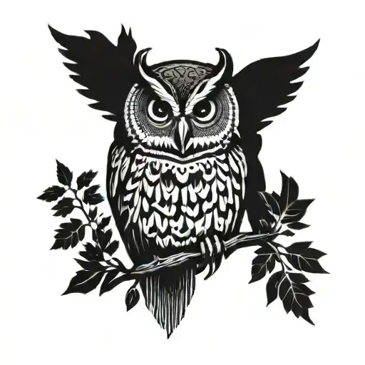 Owl And Woods Surrounded