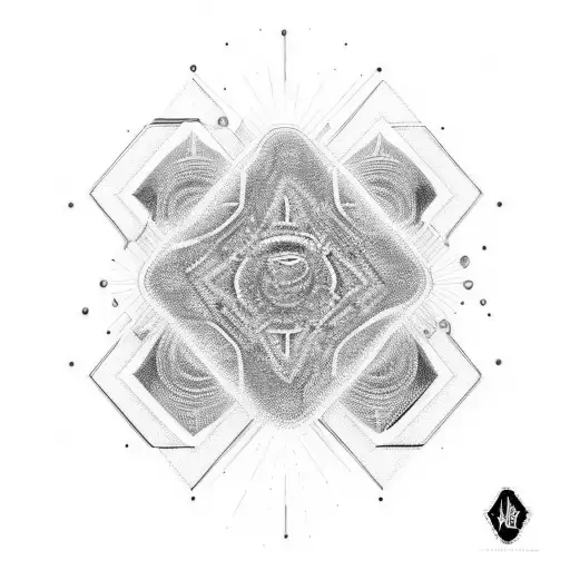 Psychedelic Hexeract In A Space Environment With Bright Colors And Sharp Lines And A Lot Of Detail