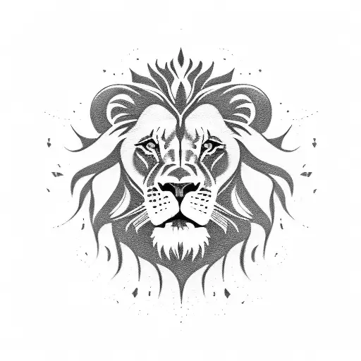 Proud Lion Walking Towards Viewer