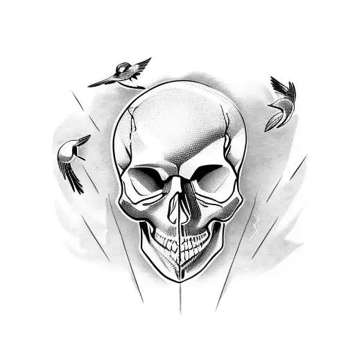 Skull With Bird