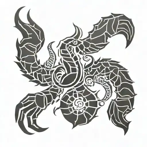 Scorpio Glyph Tattoo Design