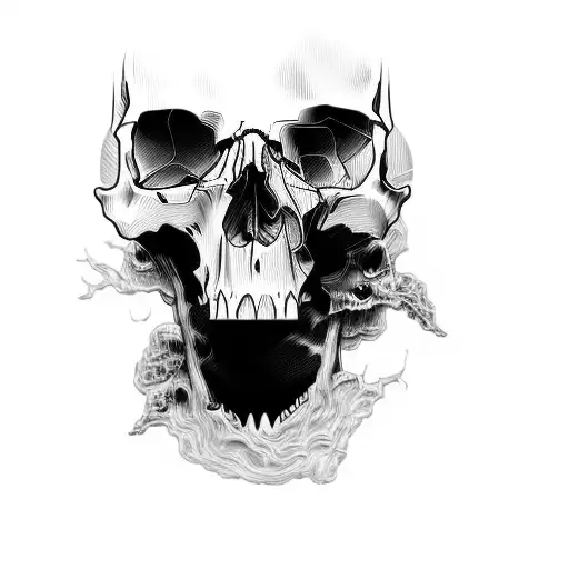 A Skull Computer Glitch