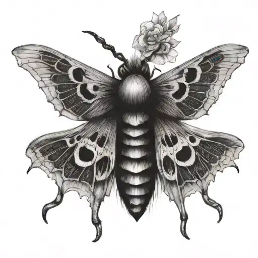 Rotten Moth Tattoo Design