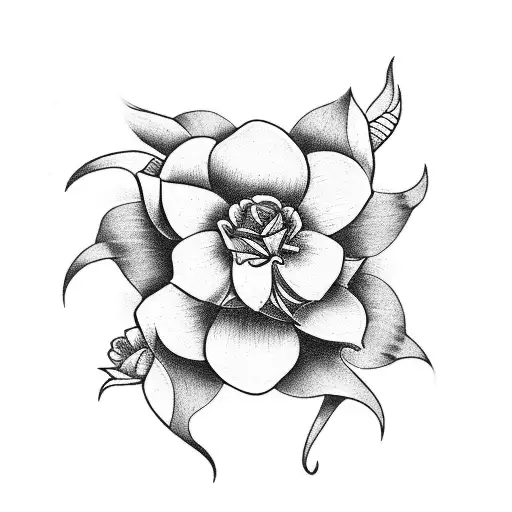 Feminine Dagger With Flower