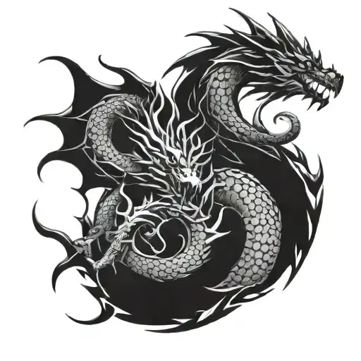 Dragon Sleeve Tattoo Design