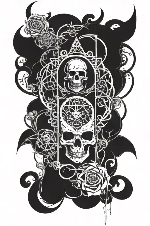 Sadomasochism Symbol Incorperating Mental Health And Macabre Pain Elements