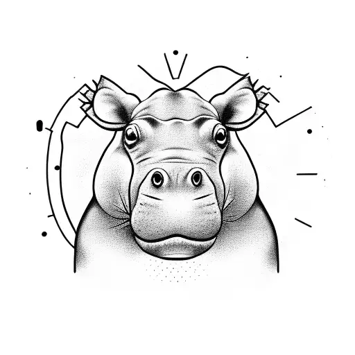 Hippo Strumming An Electric Guitar