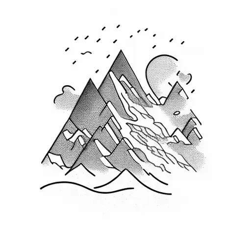 A Majestic Mountain Landscape With A Winding River