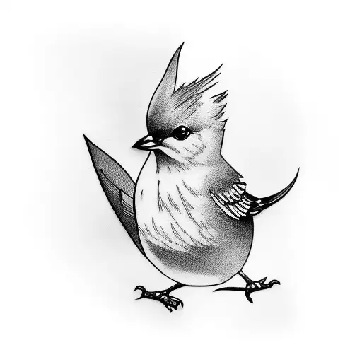 Bluebird Playing A Guitar