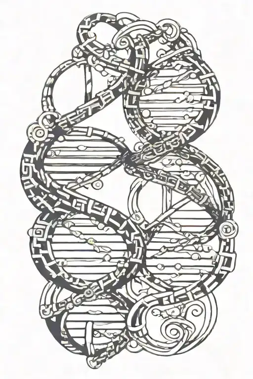Two Dna Double Helix Intertwined With Histones To Make Two New Double Helix