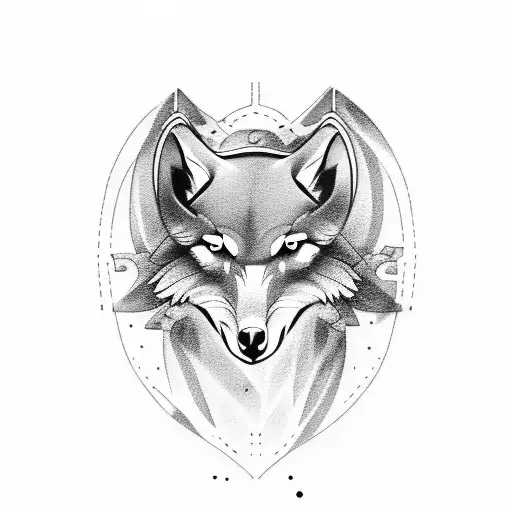 Two Ravens And A Wolf