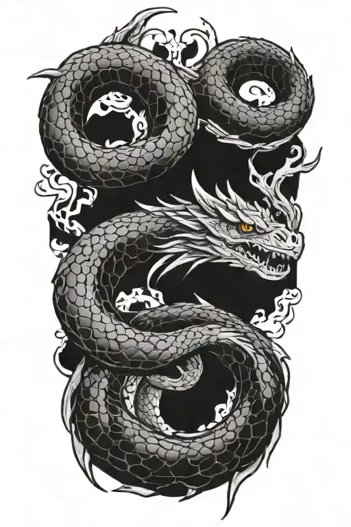 Jormungandr Wrapping Around Forearm