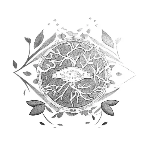 A Family Tree With Water Lilies As Leaves