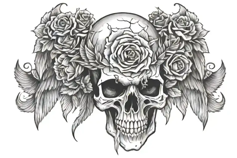 Wings Cutlets Guns Knives Skull Roses