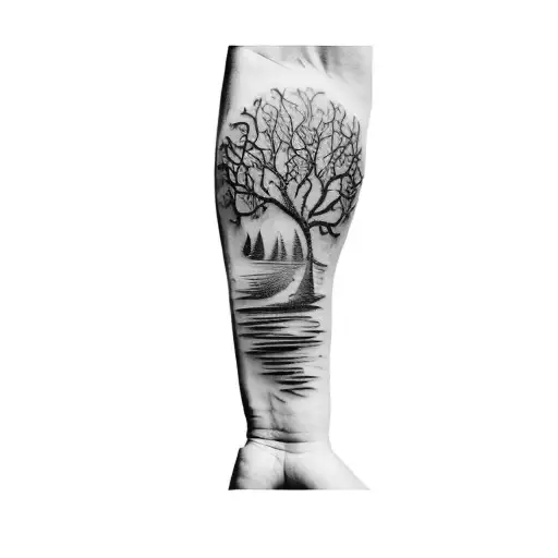 A Tattoo Of A Tree