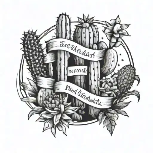 A Quote About Friendship Surrounded By Cactus Plants