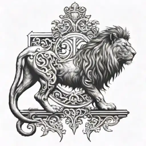 Lion And Cross