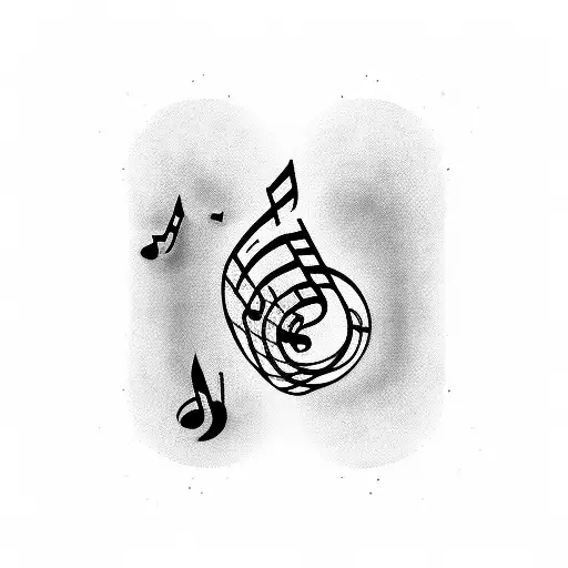 Musical Notes Intertwined With The Pages Of A Book