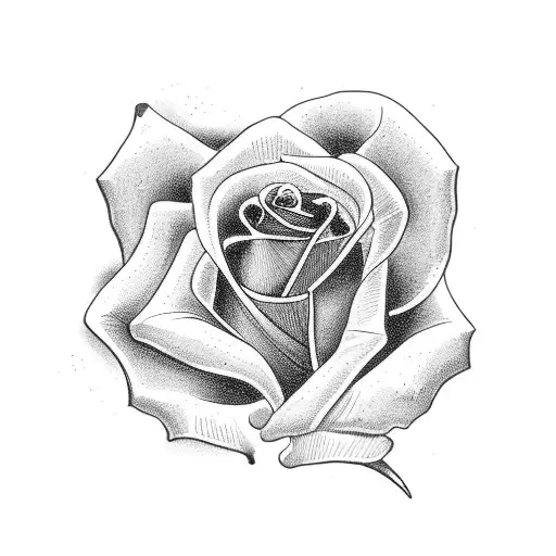 A Fine Line Tattoo Containing The Word 'Yayo' And A Rose