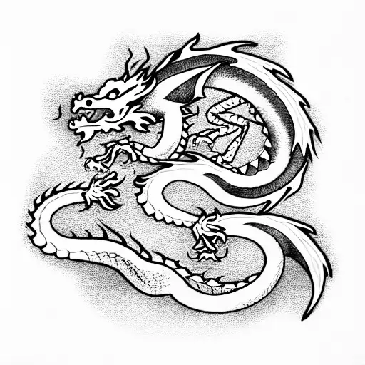 Chinesse Words With Dragon