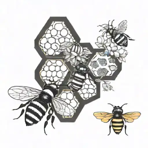 Bee And Honey Comb Design