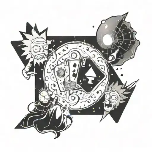 A Cosmic Poker Game Between Rick And Morty In The Galaxy