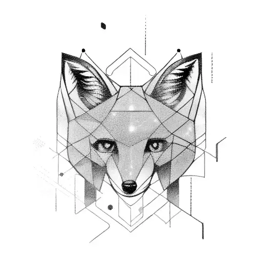 Fox In A Futuristic Cyber Cityscape