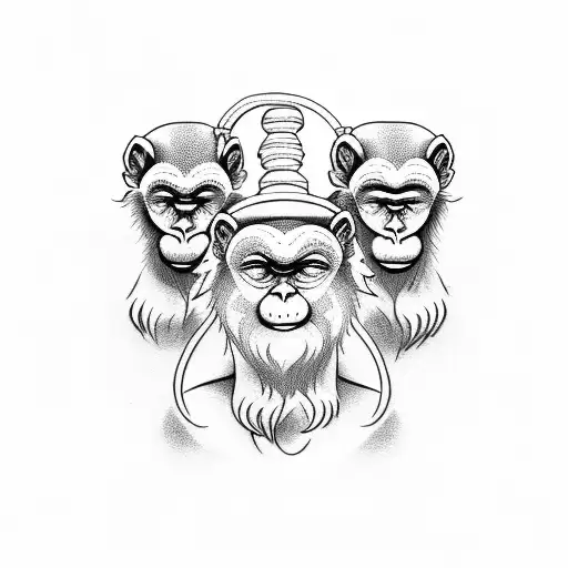 Three Monkeys See No Evil Hear No Evil Speak No Evil