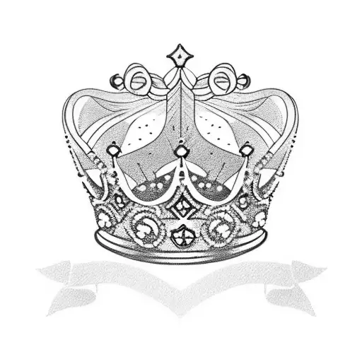 A Small And Dainty Queen's Crown With Tiny Stars Around It
