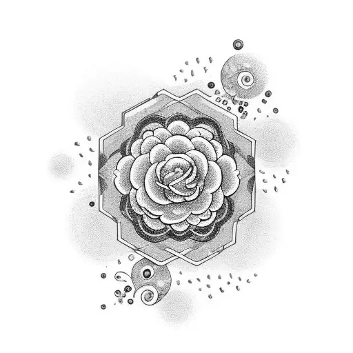 Black Galaxy With Blooming Flowers