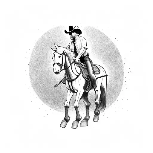 Dead Cowboy Riding A Horse