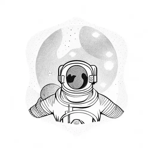 Astronaut Line Drawing
