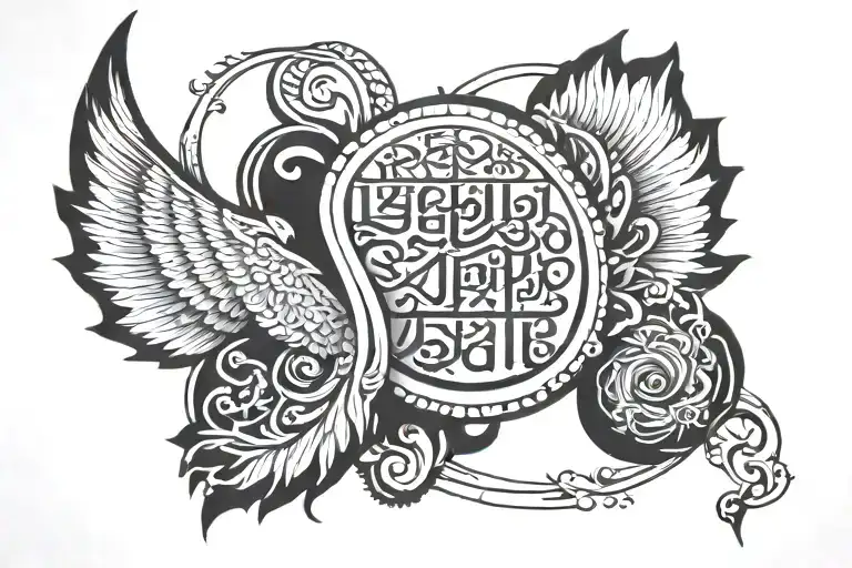 Sanskrit Mantra Never Leave Me And The End Is The Beginning Ring