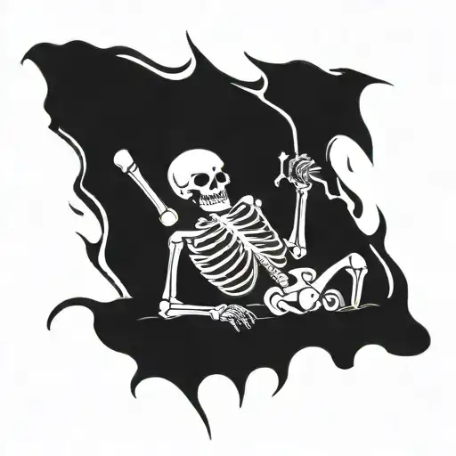 Cartoon Skeleton Diggin