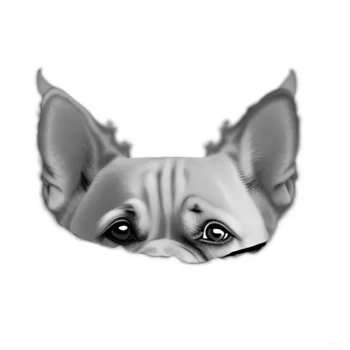 A Dog Peering Over Waves