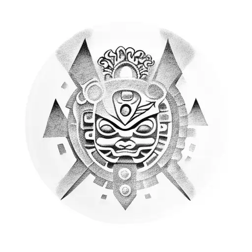 A Mayan Calendar Incorporated Into A Vinyl Record